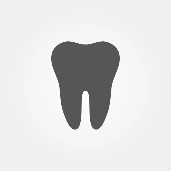 Ícone de dente em design plano e ilustração elegante — Vetor de Stock