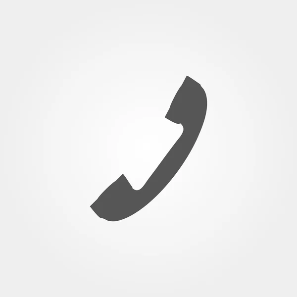 Icono del teléfono en color gris de estilo plano — Vector de stock