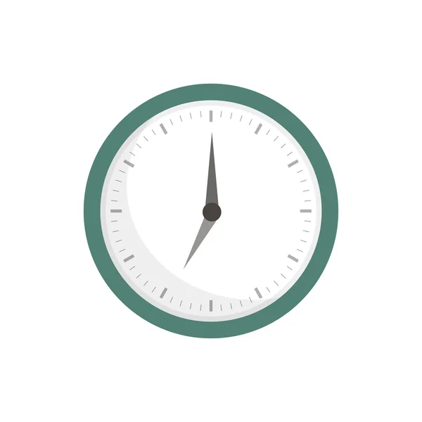 Icono del reloj en estilo plano sobre un fondo blanco — Vector de stock
