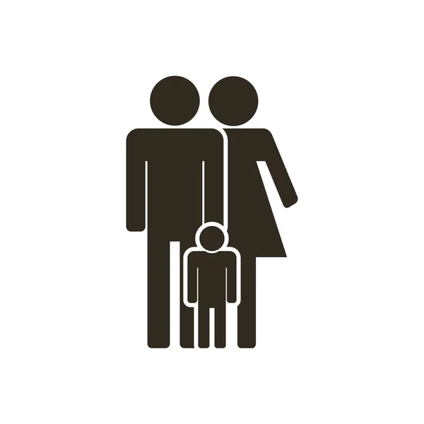 Icône de famille sur fond blanc design plat — Image vectorielle
