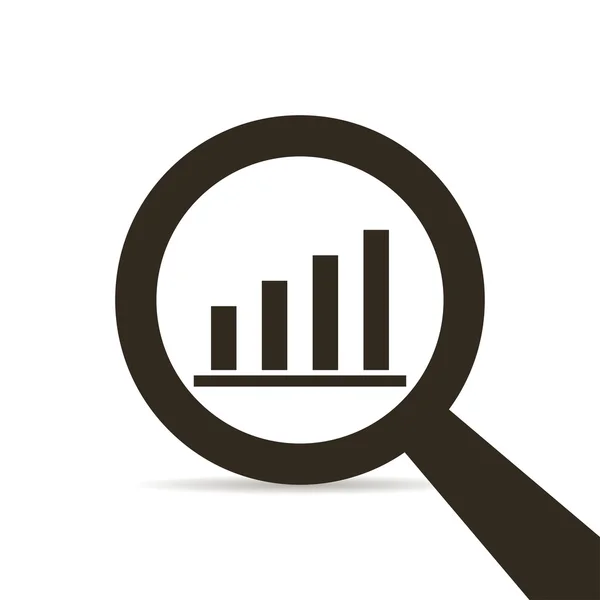 Aumento do crescimento ícone Gráfico com sombra — Vetor de Stock