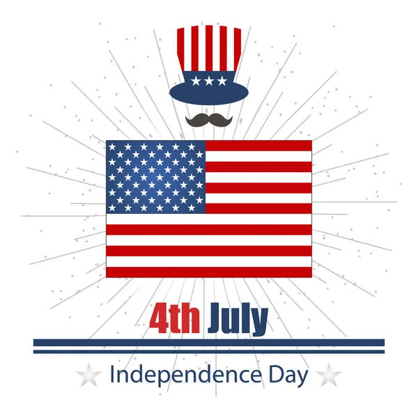 Ilustración en el día de la Independencia 4 de julio — Vector de stock