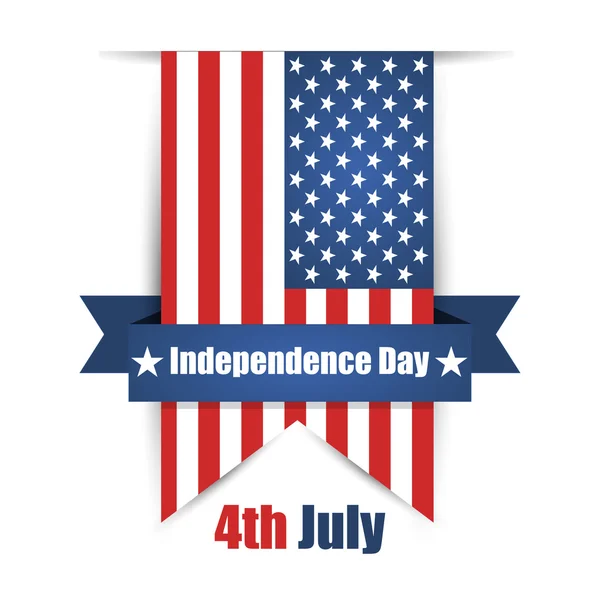 Cinta colgante en el día de la independencia el 4 de julio — Vector de stock