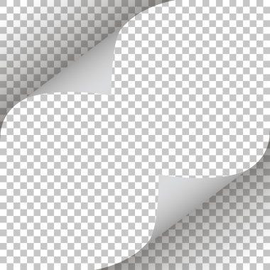 Sayfa curl şık illüstrasyon vektör tasarımı
