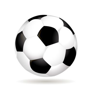 gölge beyaz zemin üzerine izole futbol topu