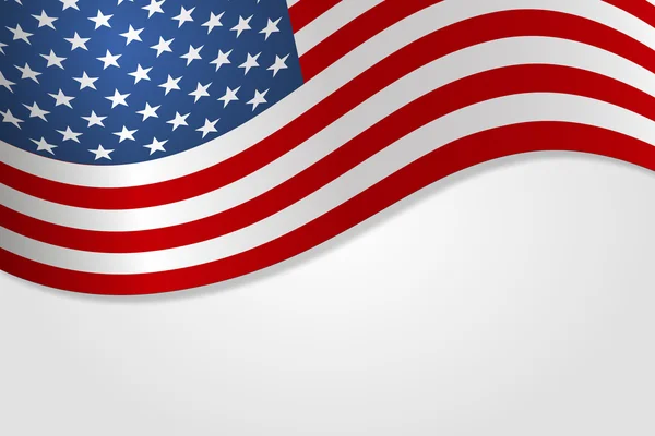 Amerikaanse vlag vector illustratie stijlvol design — Stockvector