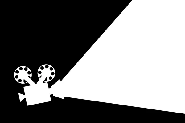 Черно-белый проектор — стоковый вектор