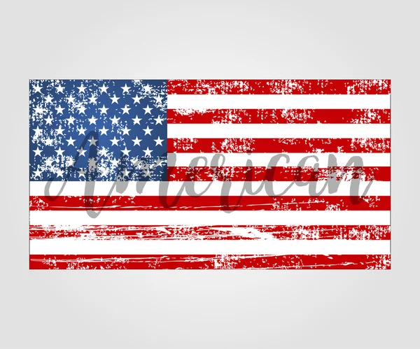 Bayrak Amerikan grunge tarzı vektör çizim — Stok Vektör