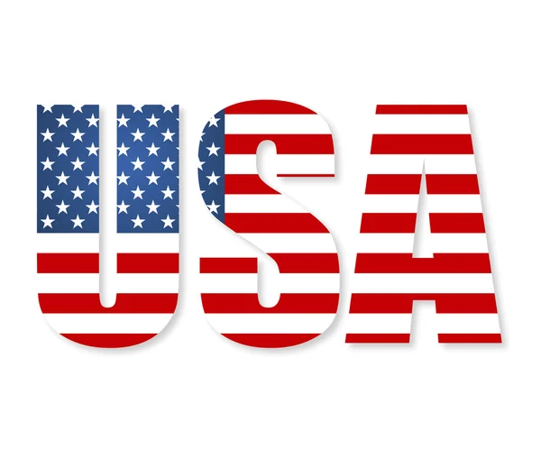 Amerika Birleşik Devletleri bayrağı harf şeklinde — Stok Vektör