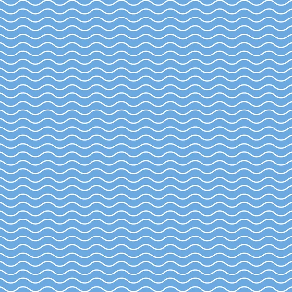 Patrón con olas fondo de verano azul y blanco — Vector de stock