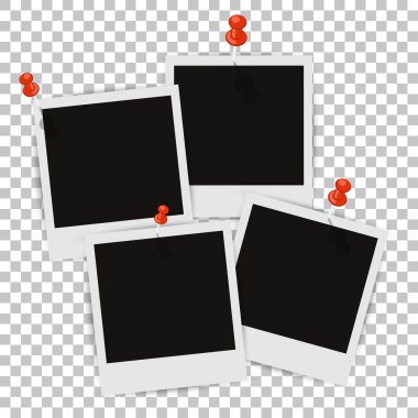 Bağlı gölge duvar üzerinde dört fotoğraf çerçeveleri