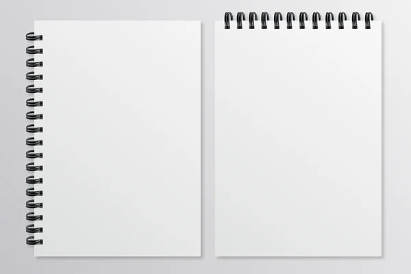 Feuilles vides de papier avec l'ombre style Mockup — Image vectorielle