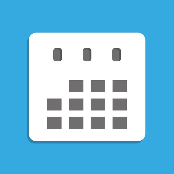 Calendario in stile piatto su sfondo blu — Vettoriale Stock