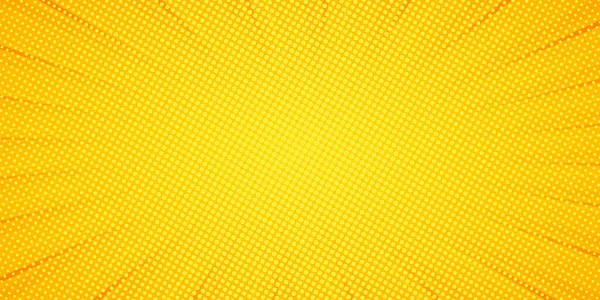 Comic Pop Art Background Pattern Yellow Colored Comic Sunbeam Background — Stock Vector