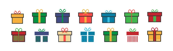 Gift Box Icon Present Symbol Christmas Box Surprise Gift Box — Stock Vector