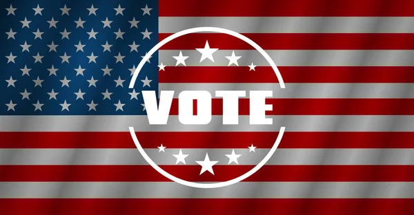 Votar Vote Usa Conjunto Cartel Forma Diferente Voto Texto Bandera — Vector de stock