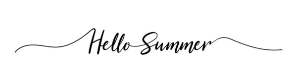 Hello Summer Summer Poster Vector Illustration Summer Shop Discount Sale — Stock Vector