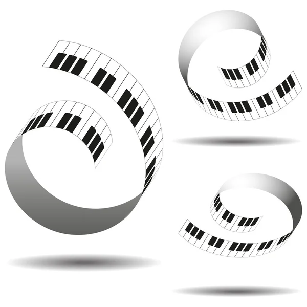 Piano toetsen — Stockvector