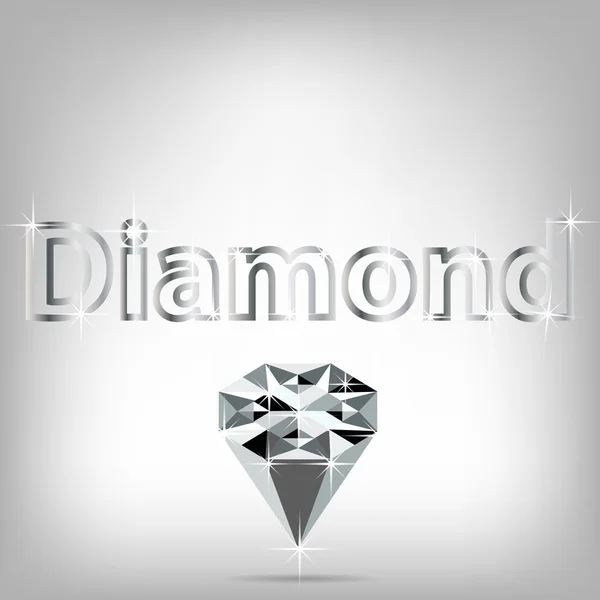 Fundo com diamante de cristal — Vetor de Stock