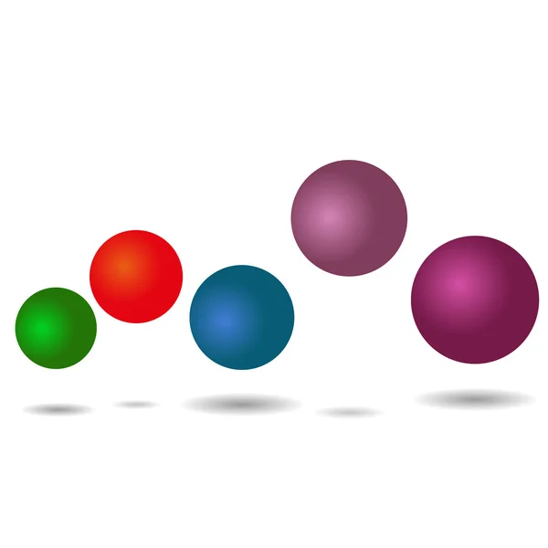 Springen gekleurde ballen — Stockvector