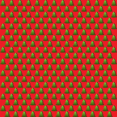 Kırmızı arka planda Noel ağaçları