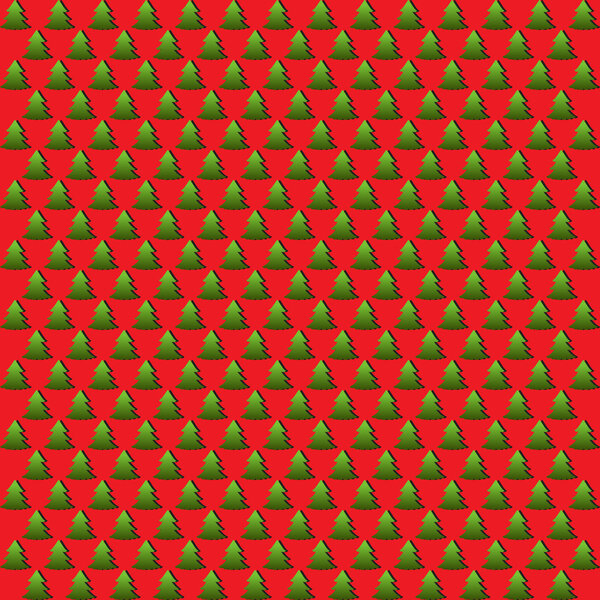 Рождественские елки на красном фоне