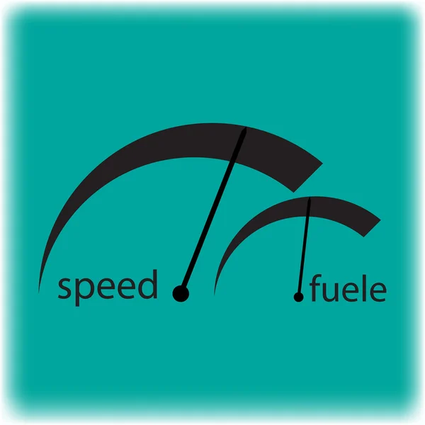 Indicateurs de vitesse et de carburant — Image vectorielle