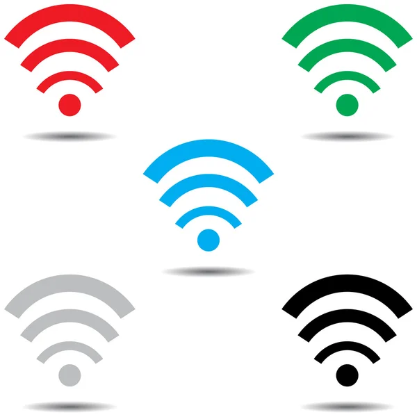 Conjunto com ícones Wi-Fi — Vetor de Stock