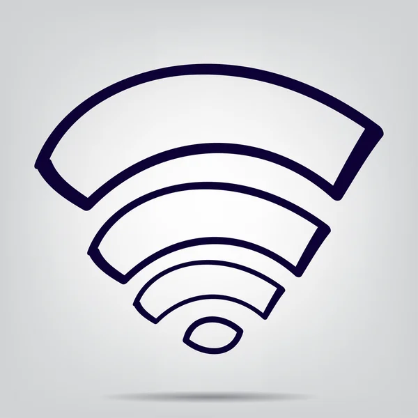 Icono de Wi fi con sombra, acceso — Archivo Imágenes Vectoriales