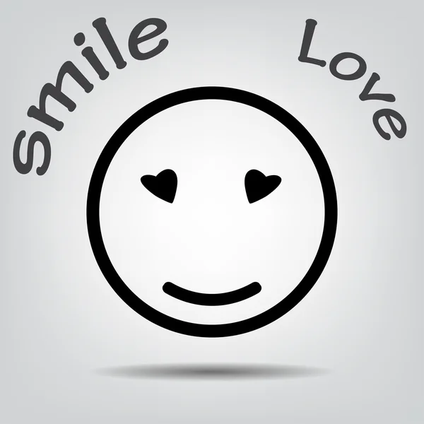 Smile love icon Vektor eps10 — Stockvektor