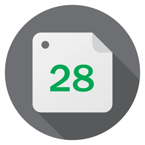 Calendar, date, 28 day month — Stock Vector