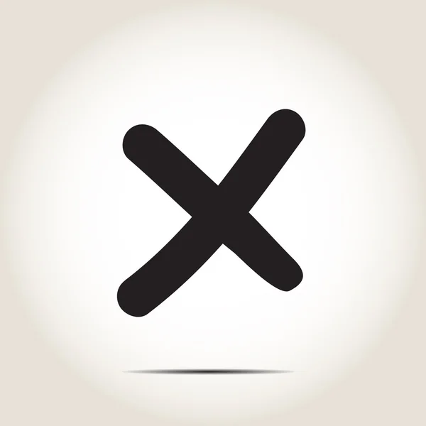 Kreuzsymbol auf einem grauen Hintergrund Vektor-Illustrationen — Stockvektor