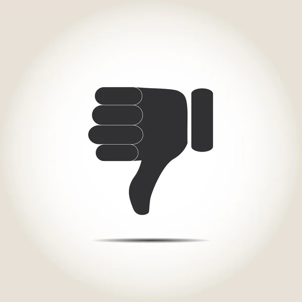 Hand thumb down icon vector illustration on gray background — Stock Vector