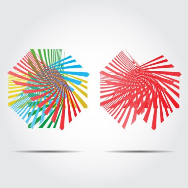 Renkli logoları vektör kümesi