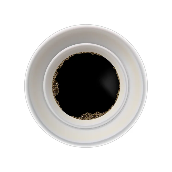 Filiżankę kawy na białe tło wektor — Wektor stockowy