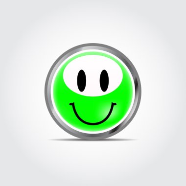 Simge gülümseme ile gri arka plan vektör çizim gölge