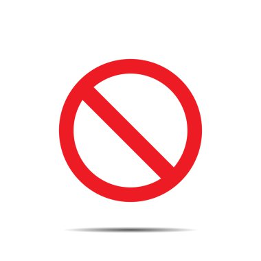 Beyaz zemin üzerine gölge ile simge yasağı