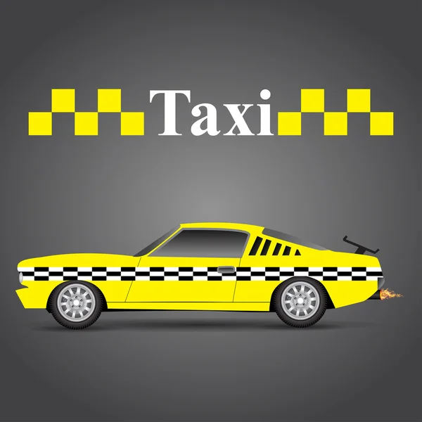 Sports car taxi  background taxi vector illustration — Stock Vector