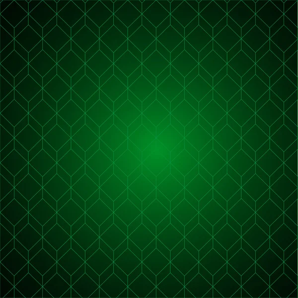 Πράσινο φόντο με διανυσματικά περιγράμματα κύβους — Διανυσματικό Αρχείο