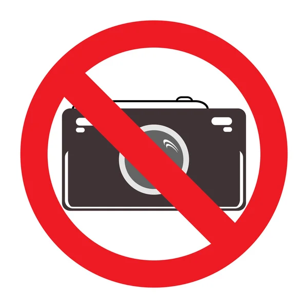 Icono prohibición de fotografía vector — Vector de stock