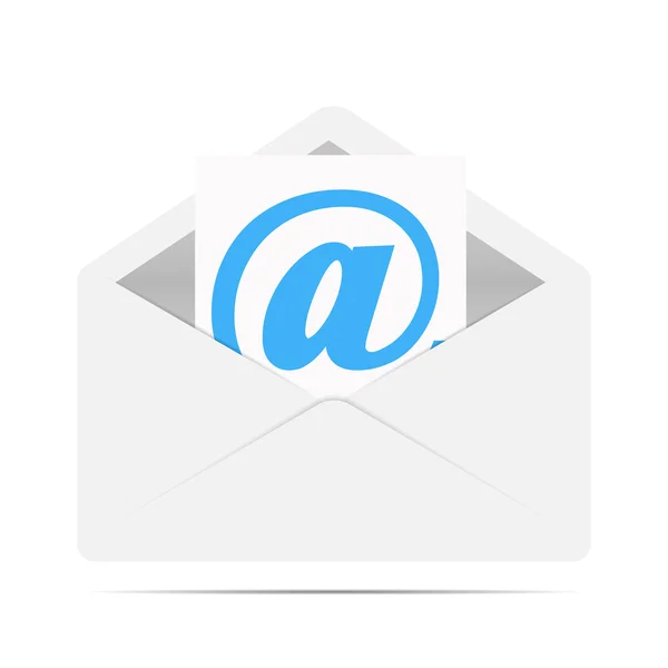 Umschlag mit Schatten-Mail-Vektor-Illustration — Stockvektor