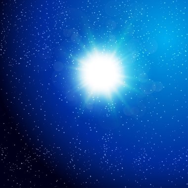 Güneş gökada uzaydan vektör çizim arka plan görüntüleme