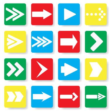 Oklar vektör çizim ile renkli dikdörtgenler