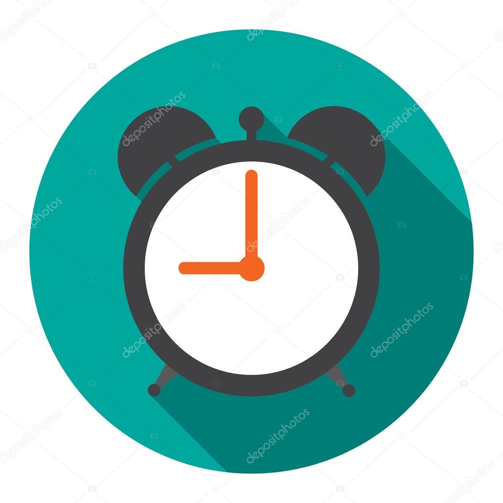 Alarm Clock in flat vector illustration