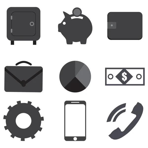 Business icons flat vector Eps 10 — Stock Vector