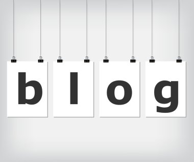 4 sayfaya metin vektör çizim blog