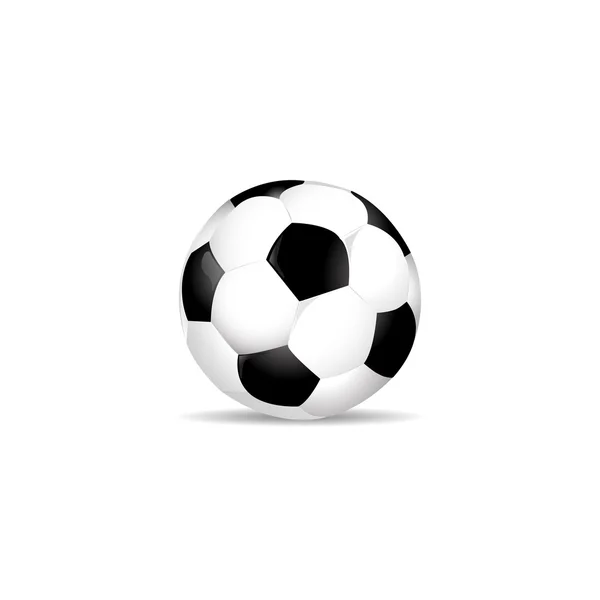 The ball is standing with a shadow on a pure white background vector — Stock Vector