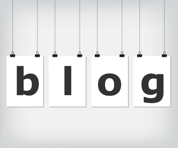 4 sayfaya metin vektör çizim blog — Stok Vektör