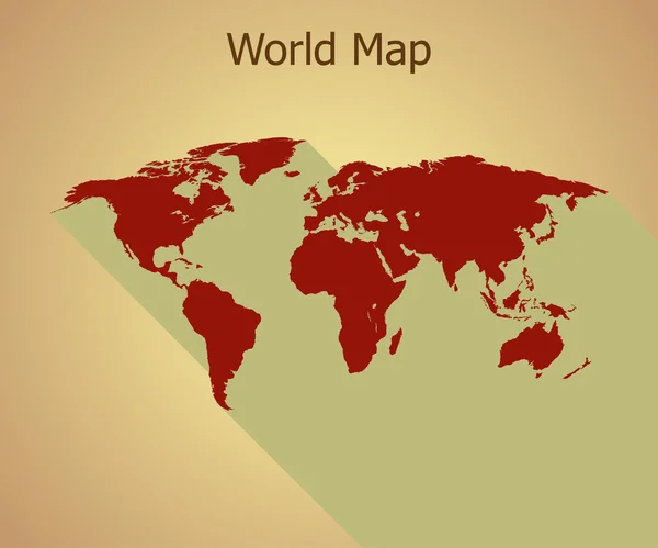 Mappa del terreno su sfondo retrò in illustrazione vettoriale piatta — Vettoriale Stock