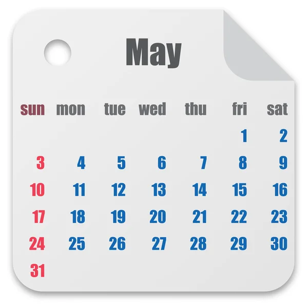 Kalender voor de maand kan vector illustratie — Stockvector
